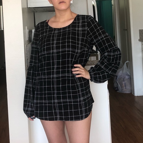 Apt. 9 Tops - 🌻 3/$20 Apt 9 | Lined Black Blouse Puff Sleeves